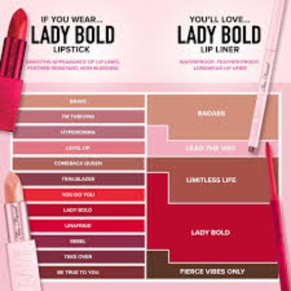 BNWT - TOO FACED LADY BOLD LIP LINER - LADY BOLD - Picture 5 of 5
